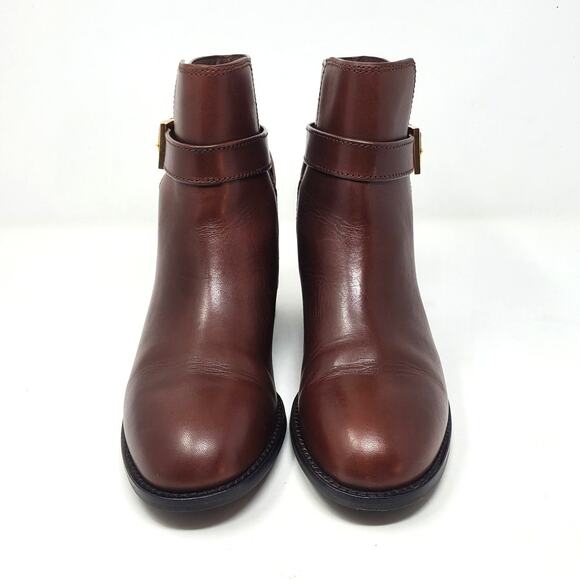 Tory Burch Brooke Ankle Bootie Boots Calf Leather Perfect Brown 52660 Size 6.5 M - Picture 3 of 11